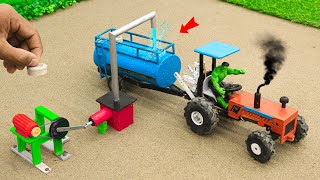 Diy tractor Use of mini water tankers for plant irrigation science project @sanocreator