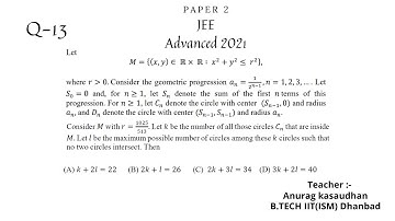 JEE Advanced 2021 Math Paper 2(Q 13) solution | IIT JEE Maths| #jeeadvanced2021 #projecteducation