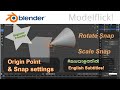 Origin point and Snap Settings- Blender- 3 minutes- ബ്ലെൻഡർ പഠിക്കാം മലയാളത്തിൽ - English Subtitles
