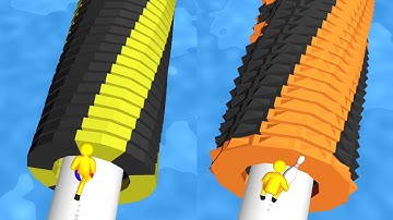 Stack Rush! Very Satisfying And Relaxing ASMR Slicing Game