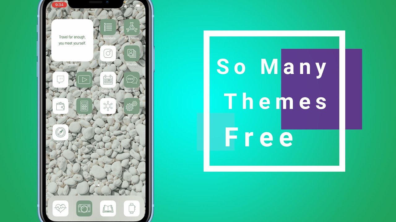 Free Themes in iPhone And iPad Using fonts art Apps