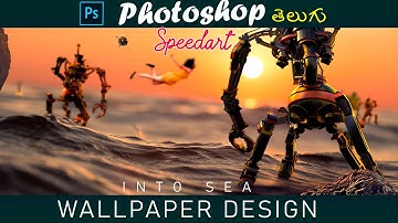 into Sea Photoshop Speed Art Tutorial Telugu Matte painting Manipulation Editing Tips Techniques