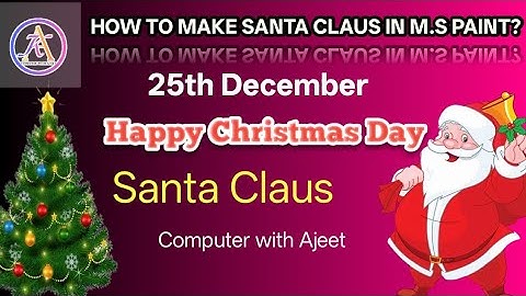 How to make Santa Claus in ms paint 🎨🎨🎨|| #youtube #subscribe #like #views #viral #ytshortsvideo 