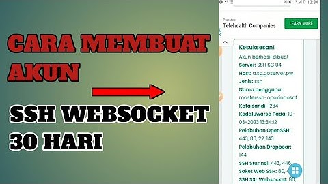 Cara membuat akun ssh websocket 30 hari || mudah