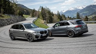 Stock BMW X3 M Competition vs Mercedes GLC 63 S E 0-265 KMH/0-165 MPH Battle 