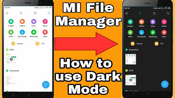 How to use dark mode in MI File Manager