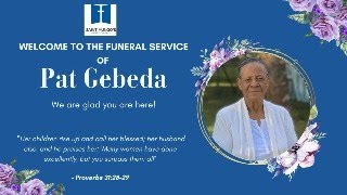 The Funeral Service of Pat Gebeda - 5 December 2025 at 10h00