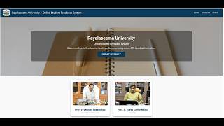 Online Student Feedback System | Faculty Performance Analytics | Rayalaseema University