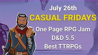 TTRPG Discussion! (Casual Friday 7.26.24) @direden