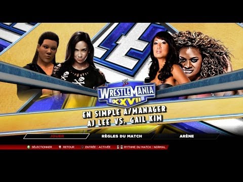 AJ Lee vs Gail Kim - WWE vs TNA - YouTube