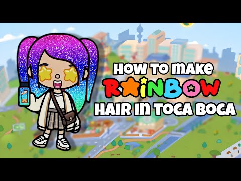How to get RAINBOW hair in toca boca 🌈
