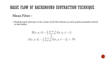 EEL6825 : Comparative Study and Analysis of Background Subtraction Techniques