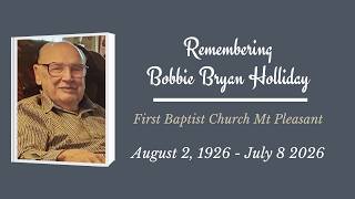 Bobbie Holliday Memorial Service