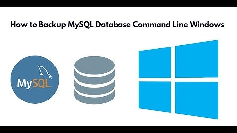 Backup MySQL Database Windows Command Prompt
