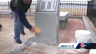 Test of cleaning method successful on vandalized WWII memorial