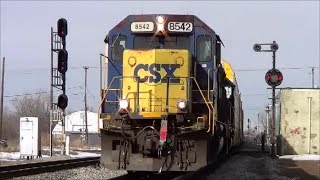 CSX 8542 YN2 SD50 Leslie RS5T Horn Dominates Lima Ohio CSX Q231