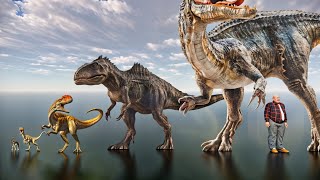 Carnivorous dinosaurs size comparison