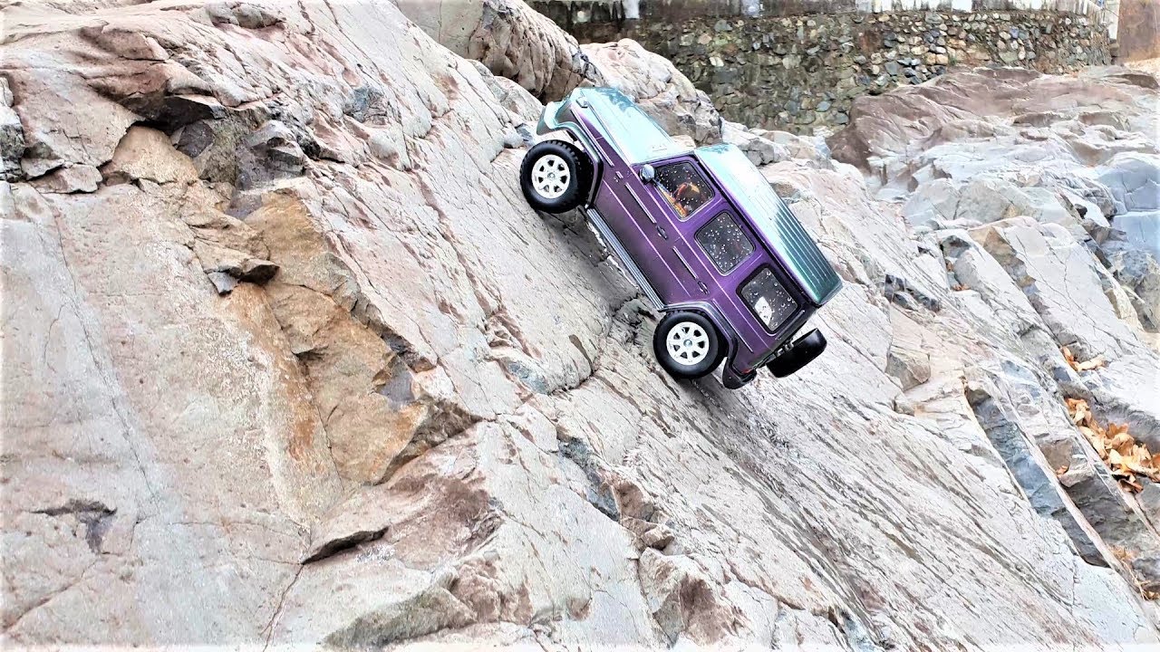 [4K]RC Car Tamiya CC02 MERCEDES-BENZ G500 Rock Crawling Test