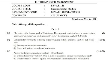 BEVAE-181 BBA Solved Assignment 2025-2026| IGNOU BBA 1st Semester Assignment Solution 2k25 Video