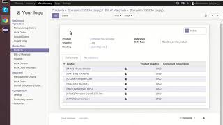 Product BOM Duplicate Odoo
