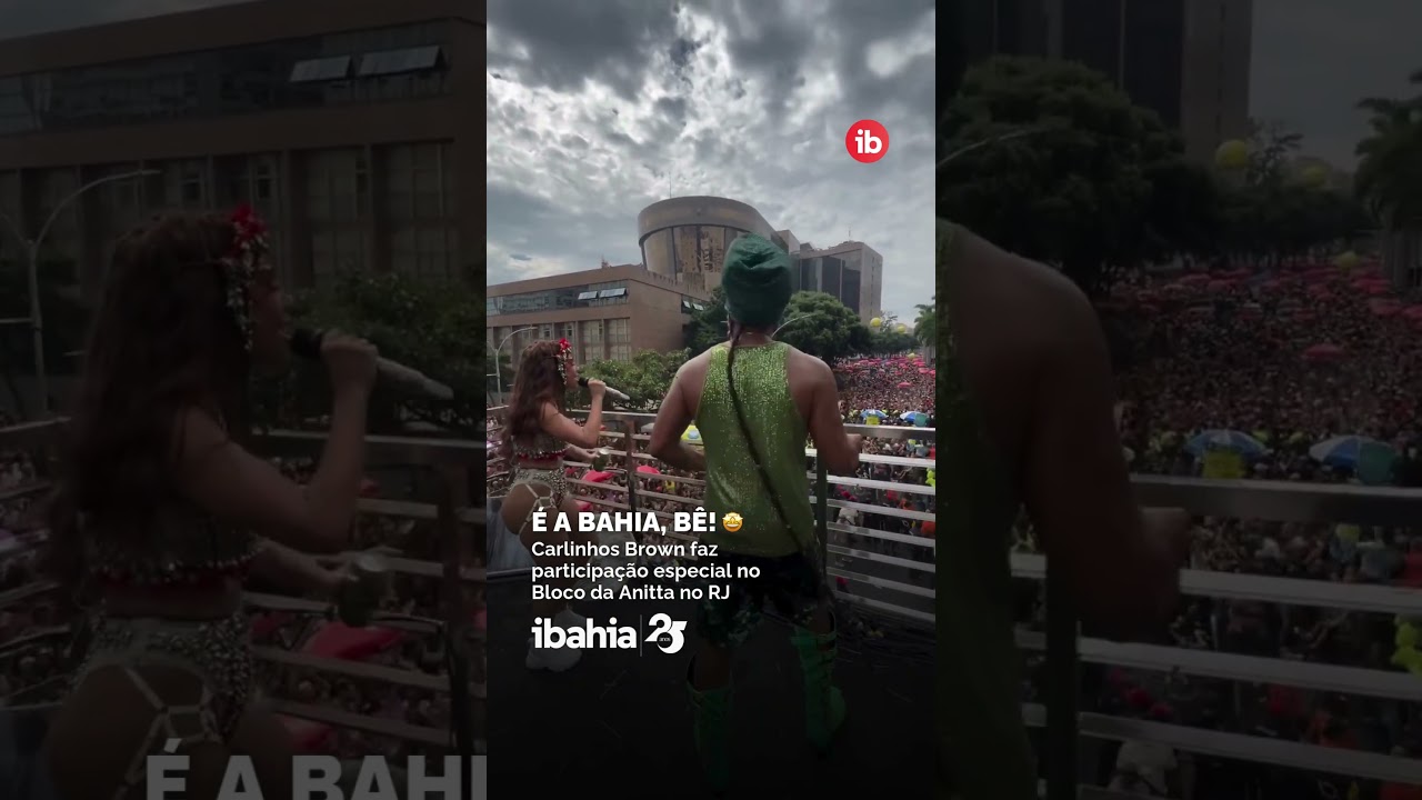 Carlinhos Brown, aos 63 anos, marcou presença no Bloco da Anitta, no Carnaval do Rio de Janeiro 