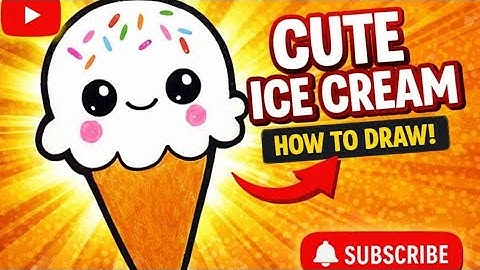 🎨 Cute Ice Cream Drawing | Easy Step-by-Step Tutorial 🍦