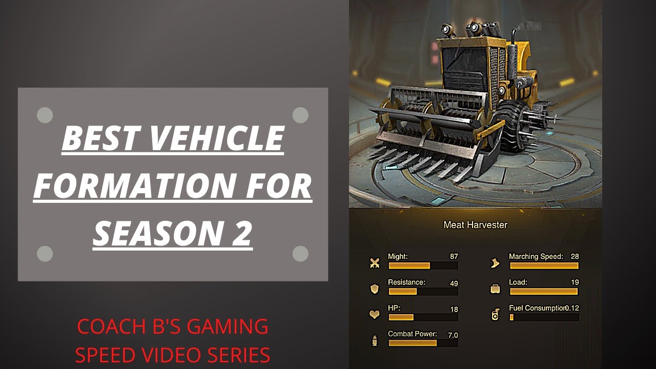 Last Shelter Season 2 Best Vehicle Formation - Speed Series