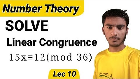 Solve Linear Congruences || Linear Congruence || 15x≡12(mod 36)  @mutualacademy313