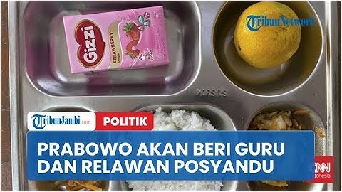 Prabowo Akan Beri Guru dan Relawan Posyandu Jatah MBG
