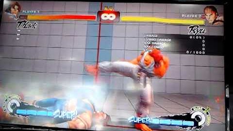 SSF4 AE 2012 Ryu x T.Hawk Unblockable c/ Option Select Super