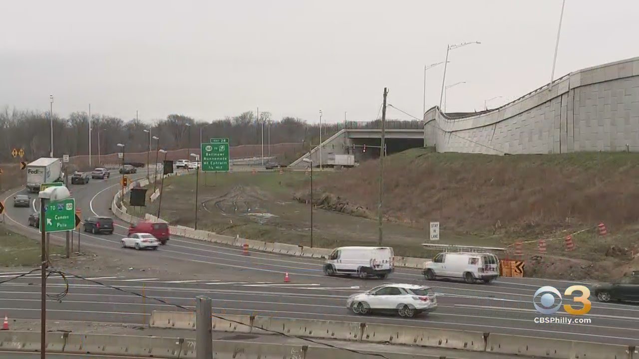 Partial Wall Collapse Closes Northbound Lane Of I 295 In Bellmawr Youtube