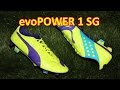 Puma evoPOWER 1 Mixed Sole SG Fluo Yellow/Prism Purple - Unboxing + On Feet