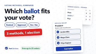 Ranked Choice vs. Approval vs. Yes/No: Which Ballot Fits Your Vote
