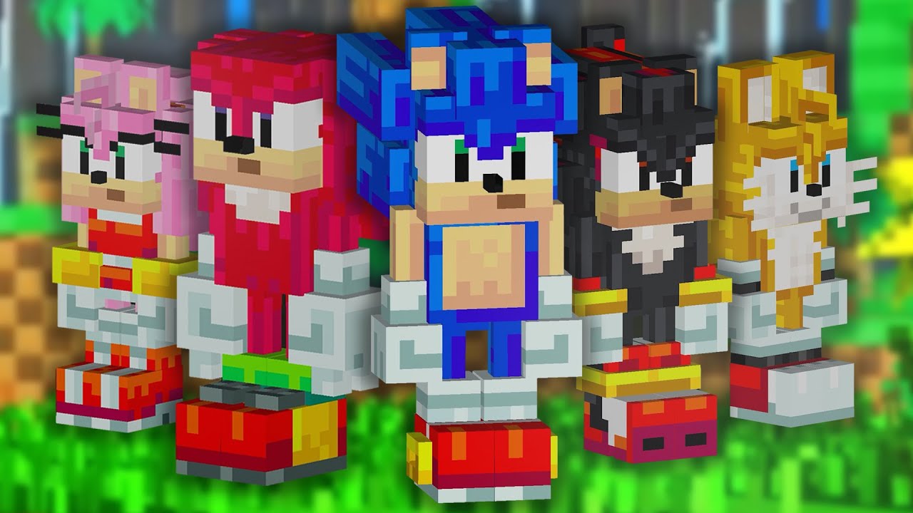 All Sonic The Hedgehog Official Minecraft DLC Skins! 