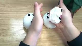 Cute Phone Cell Charm Charms Panda Bread Pendant Soft Squishy Head Strap Bag 4cm screenshot 4