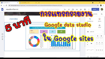 การแทรกข้อมูลรายงาน Google data studio ลงในเว็บไซต์ Google sites