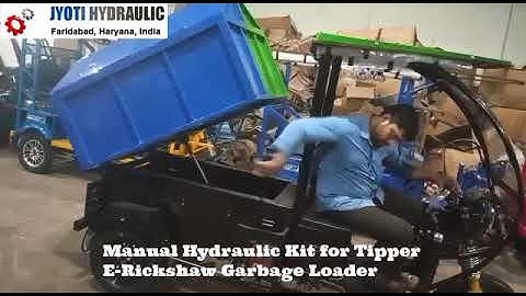 Manual Hydraulic Kit for Tipper E-Rickshaw Garbage Loader