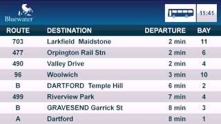 Bluewater Bus Station: Real time bus timetable