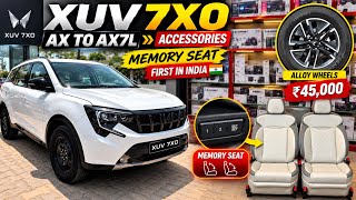 XUV7X0 Mahindra genuine accessories with pricing✅xuv7X0 ax modified✅xuv7X0 full modified✅xuv7x0