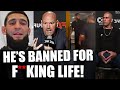 Breaking shocking news khamzat chimaev gets banned for life from entering us ufc career done 