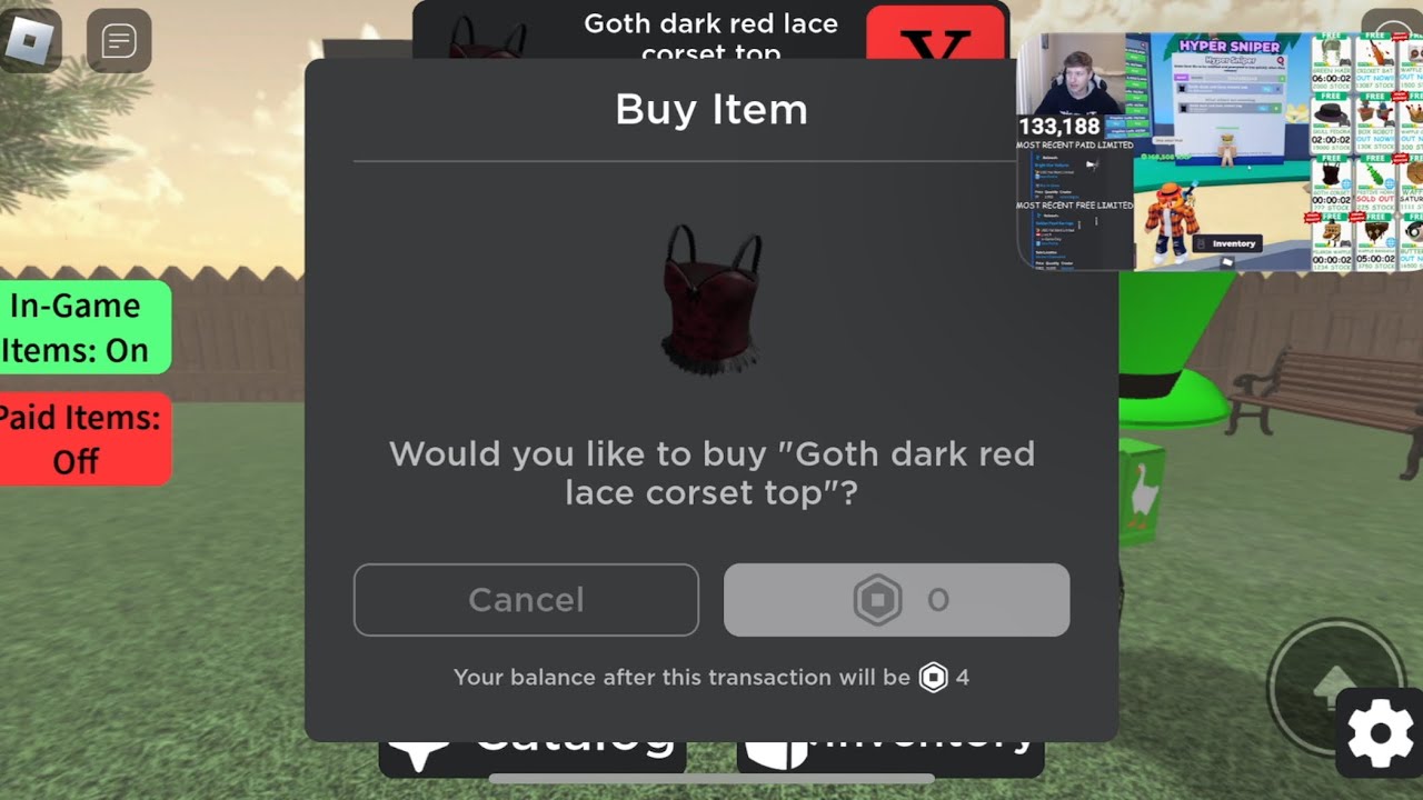 sniping goth dark red top #97 - YouTube