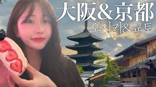 교토, 오사카 1박2일 먹방 여행🏯교토 당일치기는 이대로 따라오시면 됩니다🍡매니저님과 함께 오사카 핫플 텐마역 술먹방까지🍺