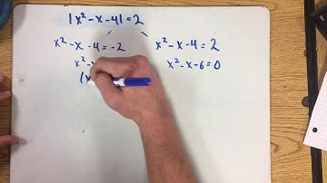Algebra 2 #22F:  Solving Absolute Value Equations with Quadratics