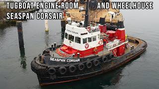 Tugboat Engine Room and Wheelhouse  Seaspan Corsair  MTU 8V 4000 x 2