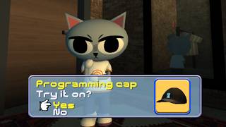 Buying clothes for the cat in my Dreamcast game