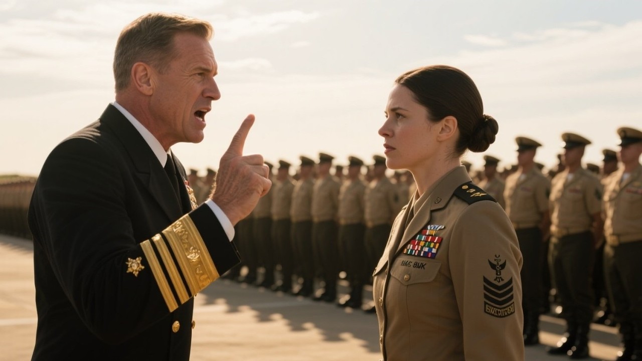 You’re Out of Line!A Marine Admiral Confronted Her 1000 Soldiers He Had No Idea She Was a Navy SEAL