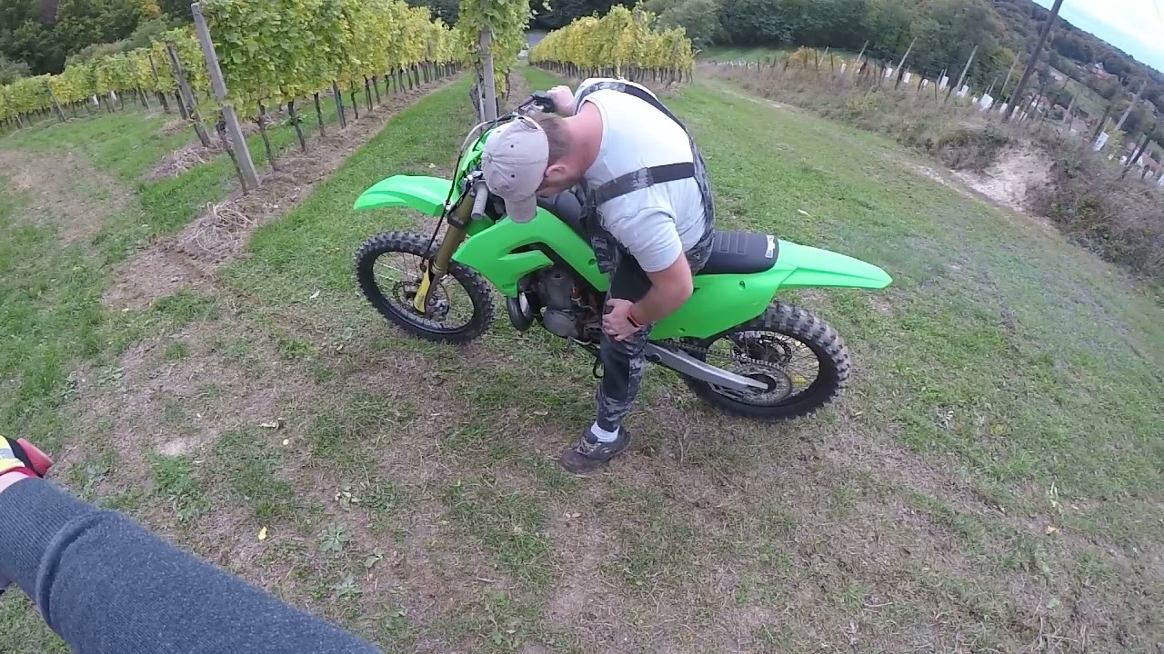 Honda Crf250r & Kawasaki Kx250 at vineyard ripping