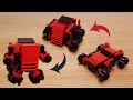 Mini LEGO brick sports car transformer robot - Red Blizzard #LEGO #MOC #レゴ #レゴ変形ロボ #レゴ作り方