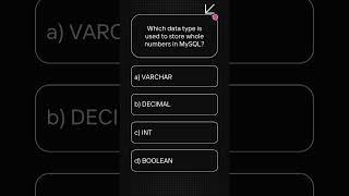 Which data type is used to store whole numbers in MySQL?