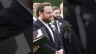 Groom Tears Up Watching Bride Walk Down the Aisle #firstlook #weddingday #brideandgroom